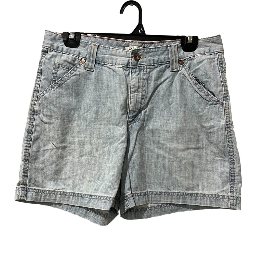 Lee Lower On Waist Denim Jean Shorts‎ Size 10M Light Wash